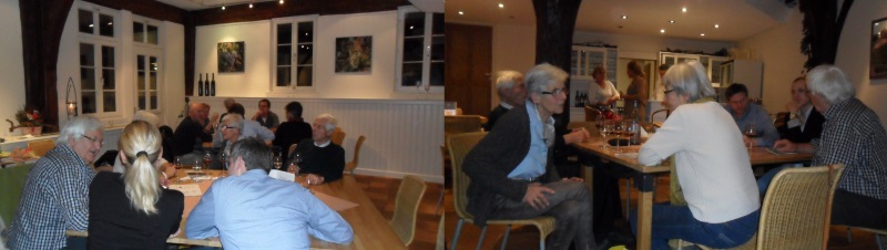 Publikum bei der Weinprobe